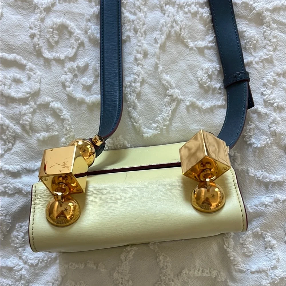 Elegant Cream and Blue Women's Bag - Picture 6 of 12